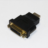 Переход-HDMI; штекер HDMI --> гнездо DVI-D (24+5) (позолота)