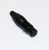 Разъем XLR (Canon) 3-конт гнездо на кабель, с фиксатором, ABC пластик, JD-377
