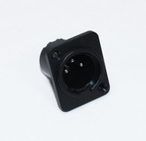 Разъем XLR (Canon) 3-конт штекер на корпус, ABC пластик, JD-373