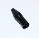 Разъем XLR (Canon) 3-конт штекер на кабель (D-5мм) ABC пластик, JD-376